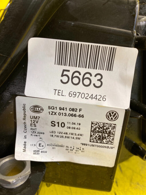 Reflektor Prawa VW e-Golf 7 VII 5G1 Lift 16-19 Full Led Gte