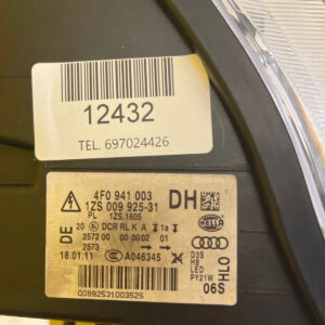 Reflektor LAMPA LEWA Audi A6 C6 04-08 BI-Xenon Led 4F0941003