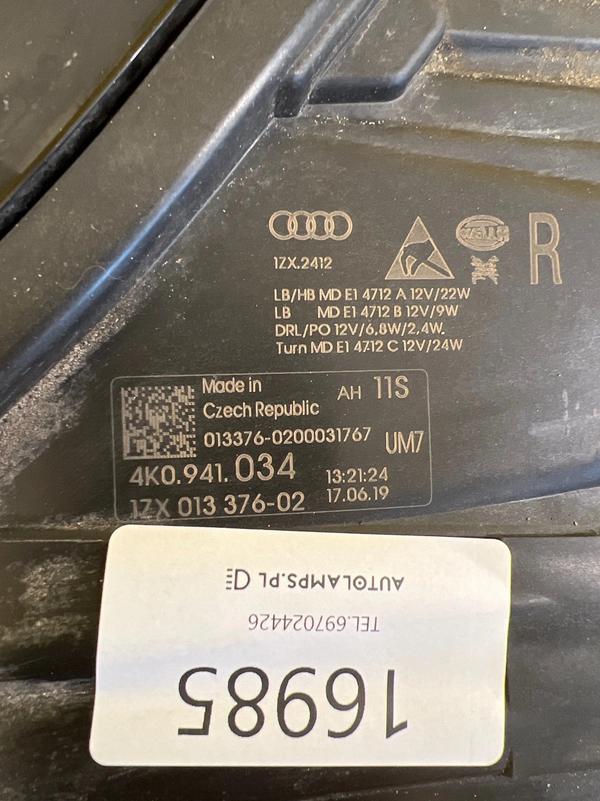 Reflektor LAMPA PRAWA AUDI A6 C8 4K 18- FULL LED 4K0941034 Autolamps 2 Reflektor LAMPA PRAWA AUDI A6 C8 4K 18- FULL LED 4K0941034