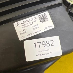 Reflektor Lampa Prawa MERCEDES GLC W253 LIFT FULL LED 19- A2539060204