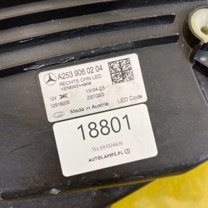 Reflektor Lampa Prawa MERCEDES GLC W253 LIFT FULL LED 19- A2539060204