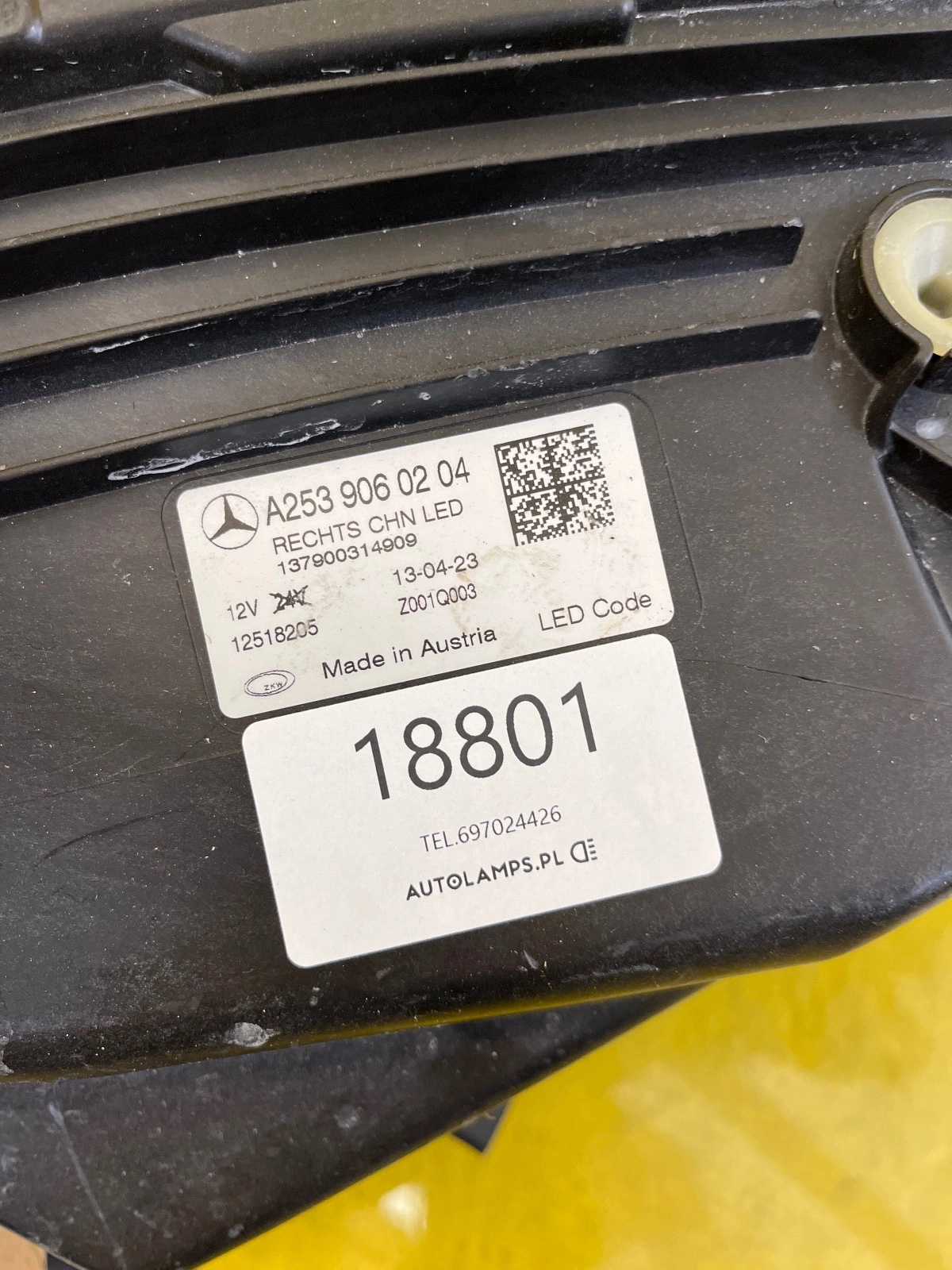 Reflektor Lampa Prawa MERCEDES GLC W253 LIFT FULL LED 19- A2539060204 Autolamps 2 Reflektor Lampa Prawa MERCEDES GLC W253 LIFT FULL LED 19- A2539060204