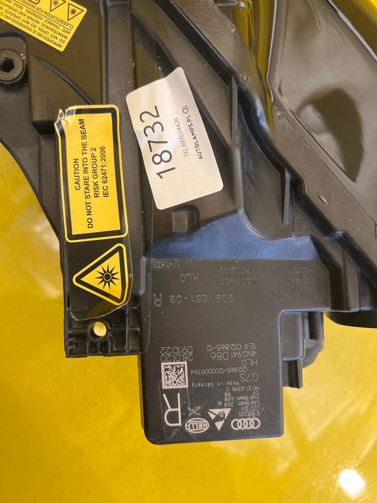 Reflektor Lampa PRAWA Audi A8 D5 Laser 4N0941086 Autolamps 2 Reflektor Lampa PRAWA Audi A8 D5 Laser 4N0941086