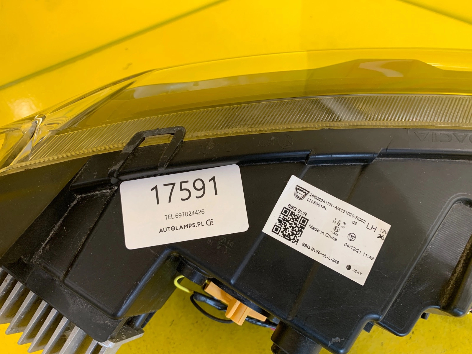 Reflektor Lampa Lewa DACIA SPRING 21- 266052417R Autolamps 3 Reflektor Lampa Lewa DACIA SPRING 21- 266052417R