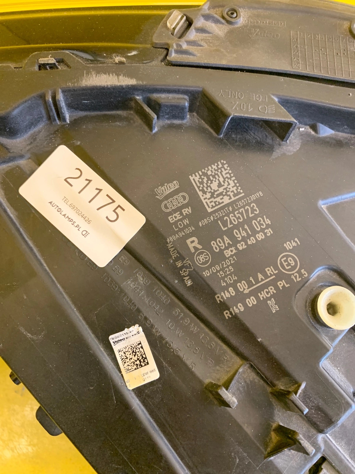 Reflektor Lampa prawa Audi Q4 E-Tron Full Led 89A941034 Autolamps 2 Reflektor Lampa prawa Audi Q4 E-Tron Full Led 89A941034