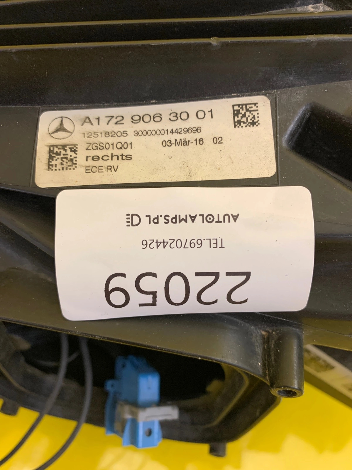 Reflektor Lampa Prawa Przednia Mercedes SLC W172 Full Led ILS A1729063001 Autolamps 2 Reflektor Lampa Prawa Przednia Mercedes SLC W172 Full Led ILS A1729063001