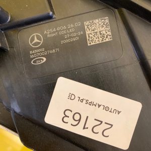 Reflektor Lampa Prawa Mercedes GLC W254 Digital Light A2549062602