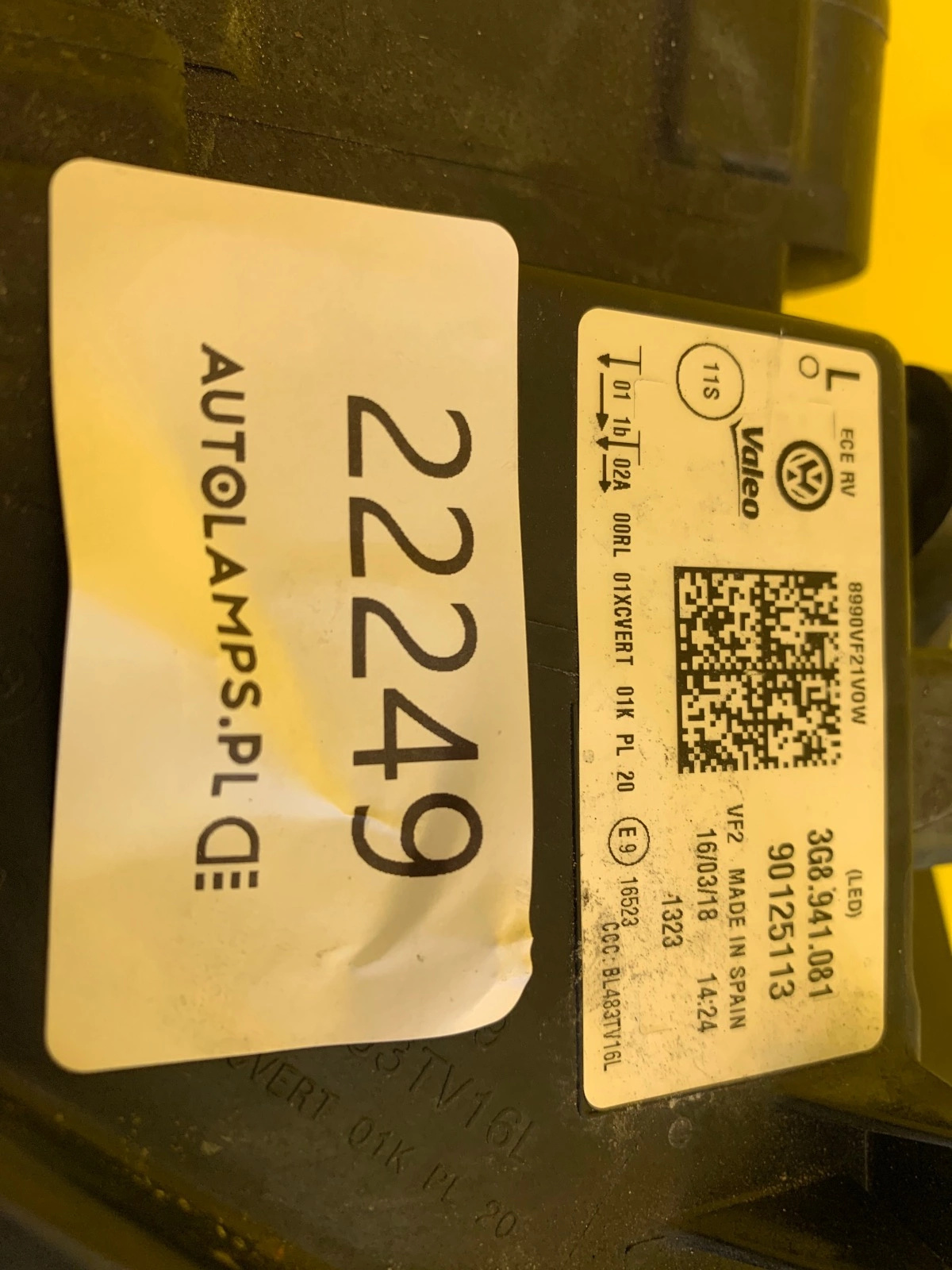 Reflektor Lampa Lewa VW Arteon Full Led 3G8941081 Autolamps 2 Reflektor Lampa Lewa VW Arteon Full Led 3G8941081