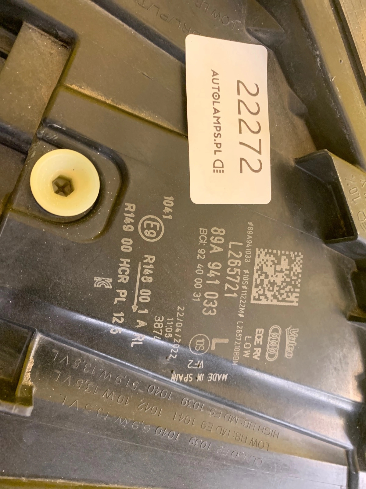 Reflektor Lampa Lewa Przód Audi Q4 E-Tron Full Led 89A941033 Autolamps 2 Reflektor Lampa Lewa Przód Audi Q4 E-Tron Full Led 89A941033