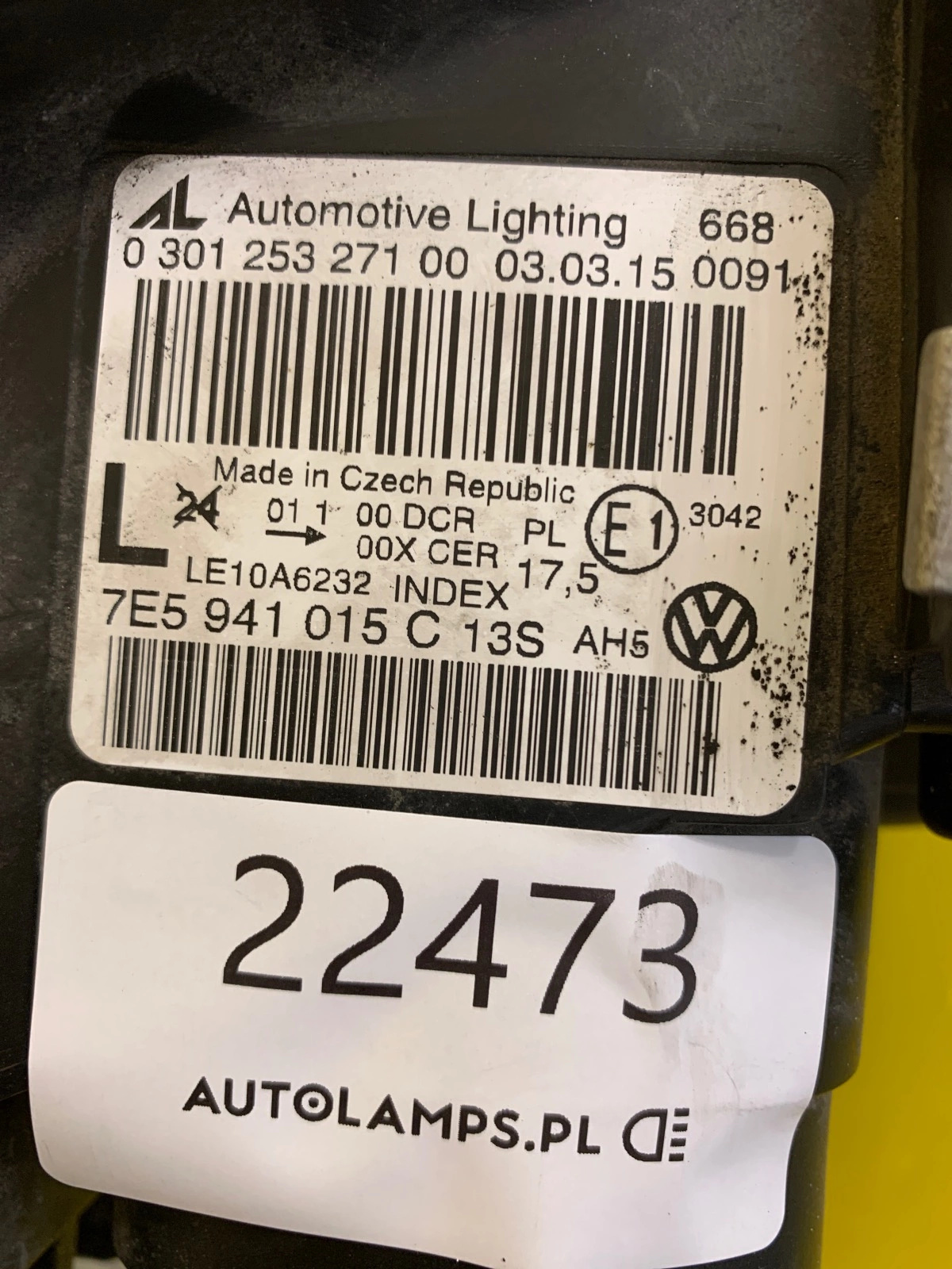 Reflektor Lampa lewa przednia VW T5 Lift xenon 7E5941015C Autolamps 2 Reflektor Lampa lewa przednia VW T5 Lift xenon 7E5941015C