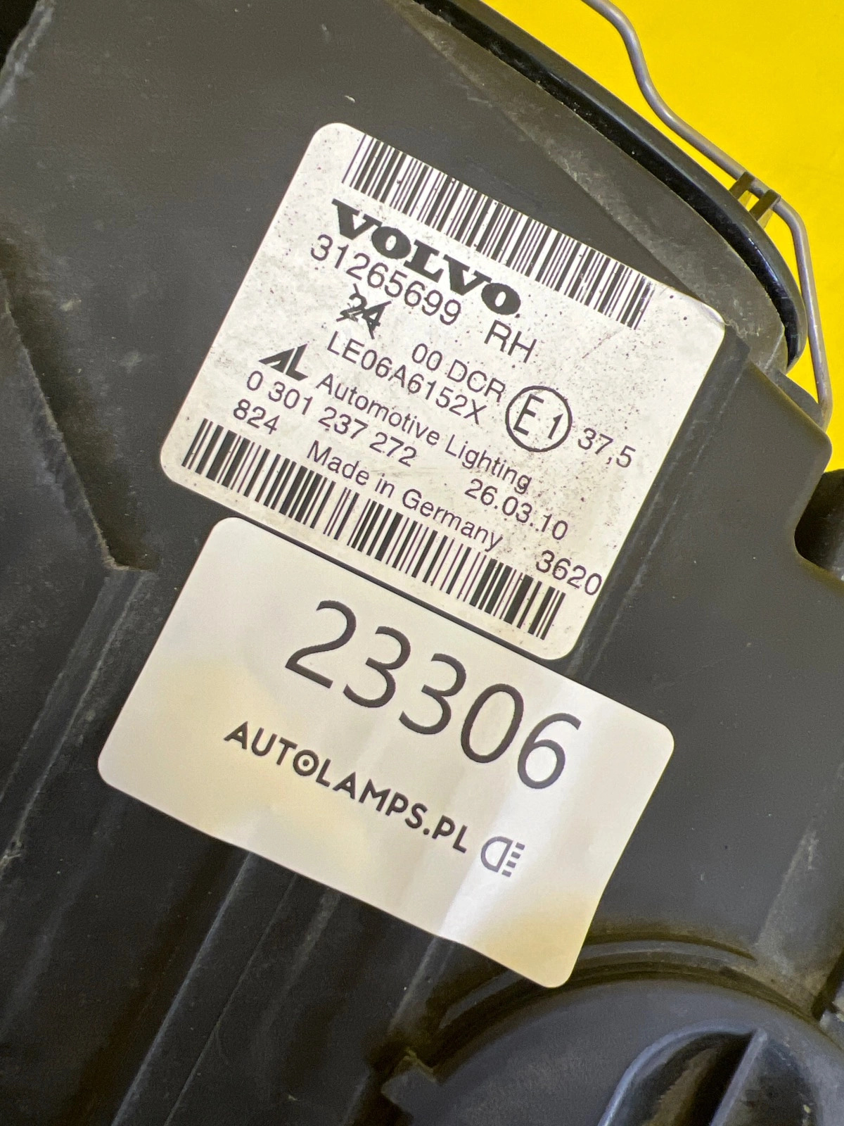 Reflektor Lampa Prawa Volvo S40 V50 Lift 07-12 31265699 Xenon Autolamps 2 Reflektor Lampa Prawa Volvo S40 V50 Lift 07-12 31265699 Xenon