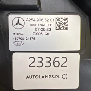 Reflektor Lampa Prawa Mercedes GLC 254 W254 Full Led USA A2549065201