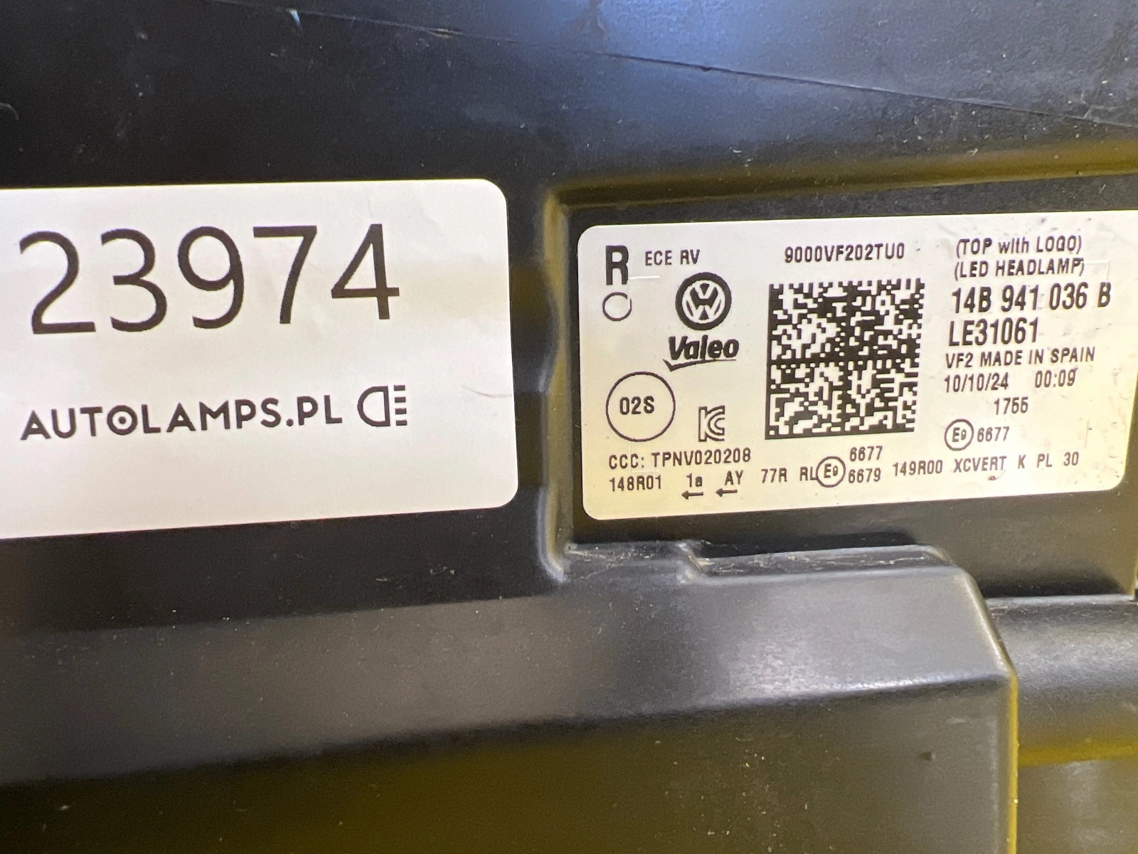 Reflektor Lampa Prawa Przednia VW ID7 ID.7 Full Led IQ Light 14B941036B Autolamps 2 Reflektor Lampa Prawa Przednia VW ID7 ID.7 Full Led IQ Light 14B941036B