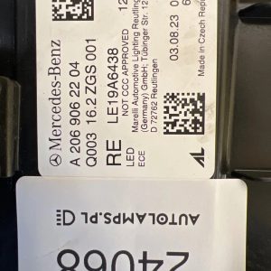 Reflektor Lampa Prawa Mercedes C-Klasa W206 Digital Light A2069062204