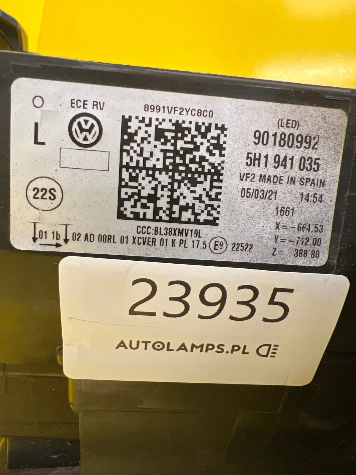 Reflektor Lampa Lewa Full Led VW Golf 8 VIII 5H GTI 19-24 5H1941035 Autolamps 2 Reflektor Lampa Lewa Full Led VW Golf 8 VIII 5H GTI 19-24 5H1941035