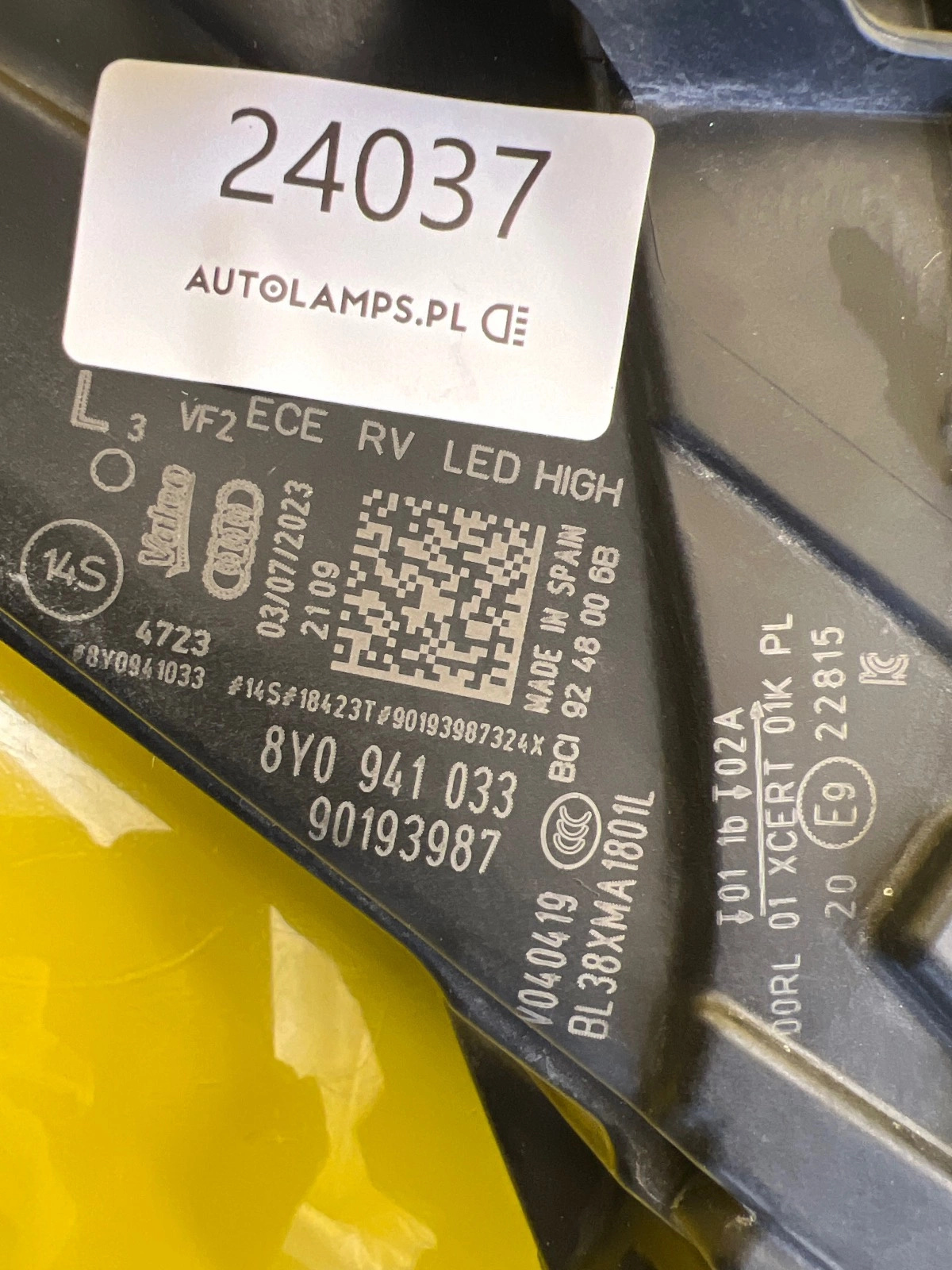 Reflektor Lampa Lewa Przednia Audi A3 8Y 20- Full Led 8Y0941033 Autolamps 2 Reflektor Lampa Lewa Przednia Audi A3 8Y 20- Full Led 8Y0941033