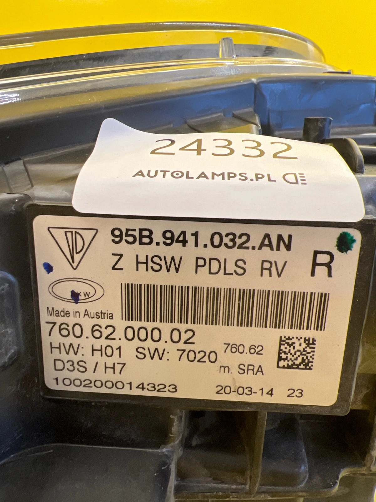 Reflektor Lampa Prawa Porsche Macan Xenon 95B941032AN Autolamps 2 Reflektor Lampa Prawa Porsche Macan Xenon 95B941032AN