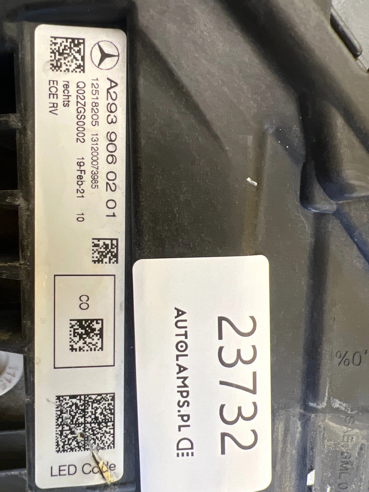 Reflektor Lampa Prawa W293 Mercedes EQC 293 Full Led A2939060201 Autolamps 3 Reflektor Lampa Prawa W293 Mercedes EQC 293 Full Led A2939060201