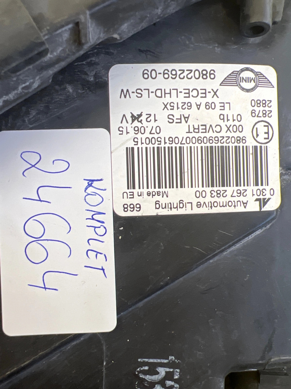 Reflektor Lampa Lewa Prawa Mini Countryman R60 Bi-Xenon 9802269 Autolamps 9 Reflektor Lampa Lewa Prawa Mini Countryman R60 Bi-Xenon 9802269