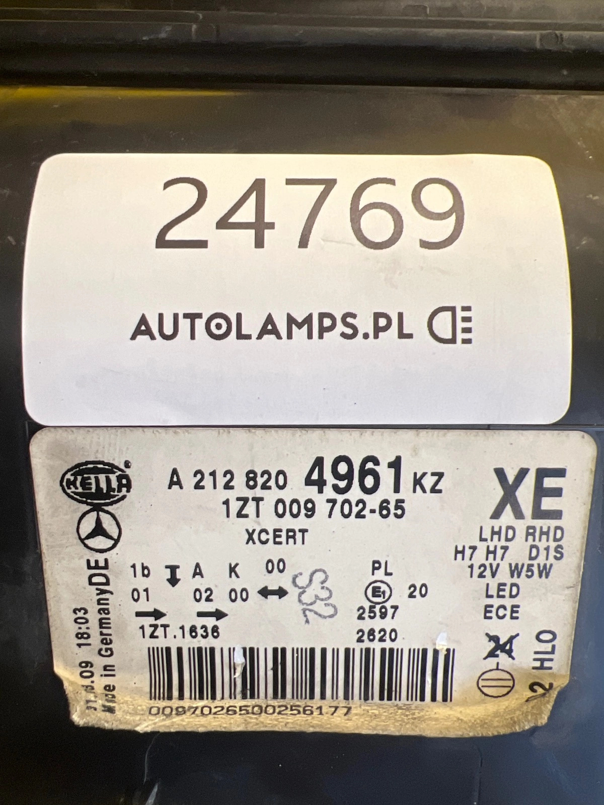 Reflektor Lampa Lewa Mercedes E-klasa W212 Xenon A2128204961 Autolamps 2 Reflektor Lampa Lewa Mercedes E-klasa W212 Xenon A2128204961