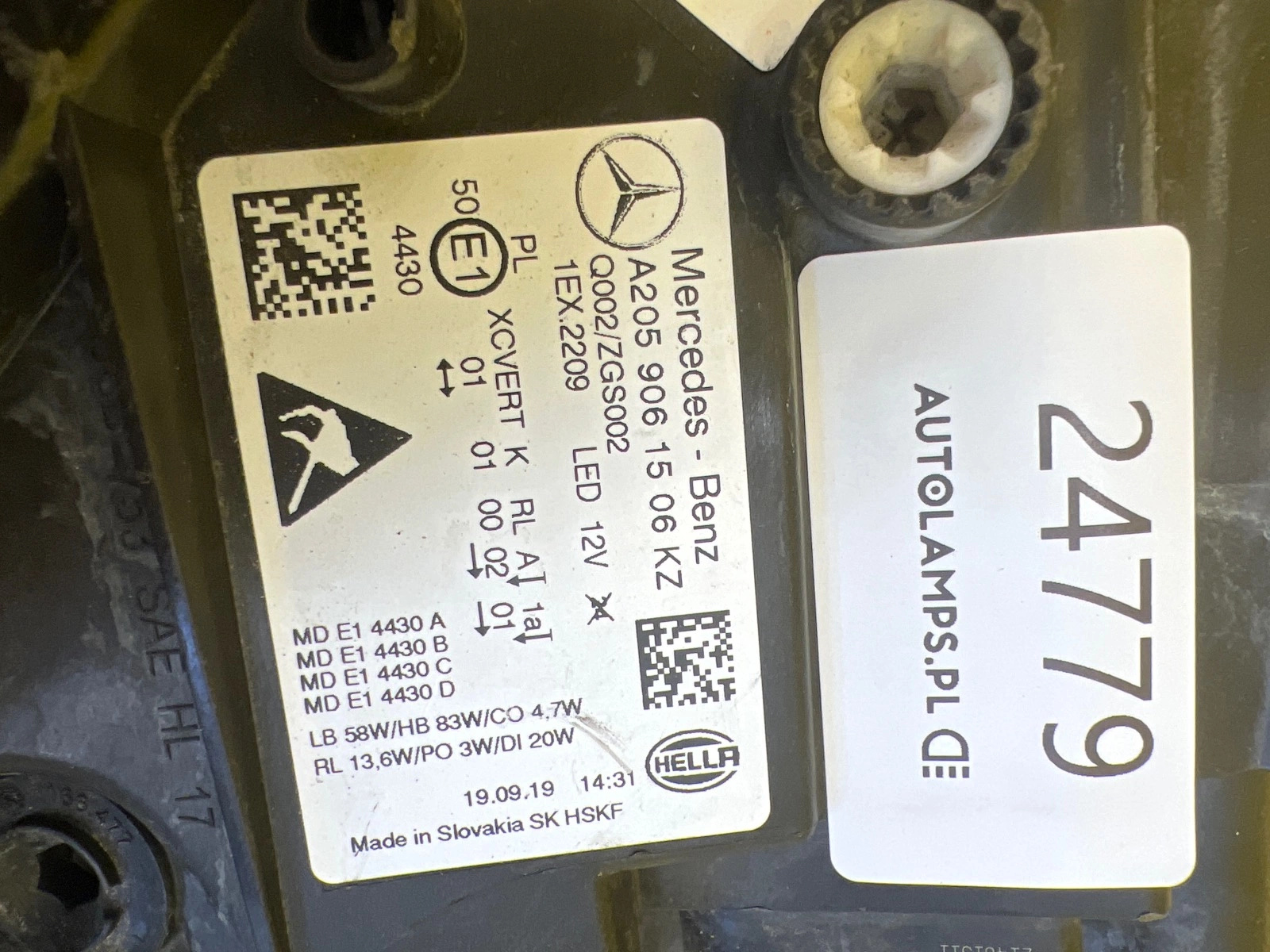 Reflektor Lampa Lewa Mercedes C-klasa W205 Lift 18-21 Full led Multibeam A2059061506 Autolamps 3 Reflektor Lampa Lewa Mercedes C-klasa W205 Lift 18-21 Full led Multibeam A2059061506