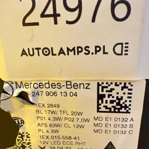 Reflektor Lampa Lewa Mercedes B-Klasa W247 Full Led Multibeam A2479061304