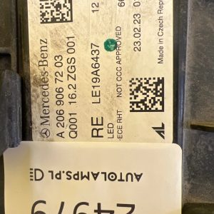 Reflektor Lampa Prawa Mercedes C-klasa W206 Full Led A2069067203