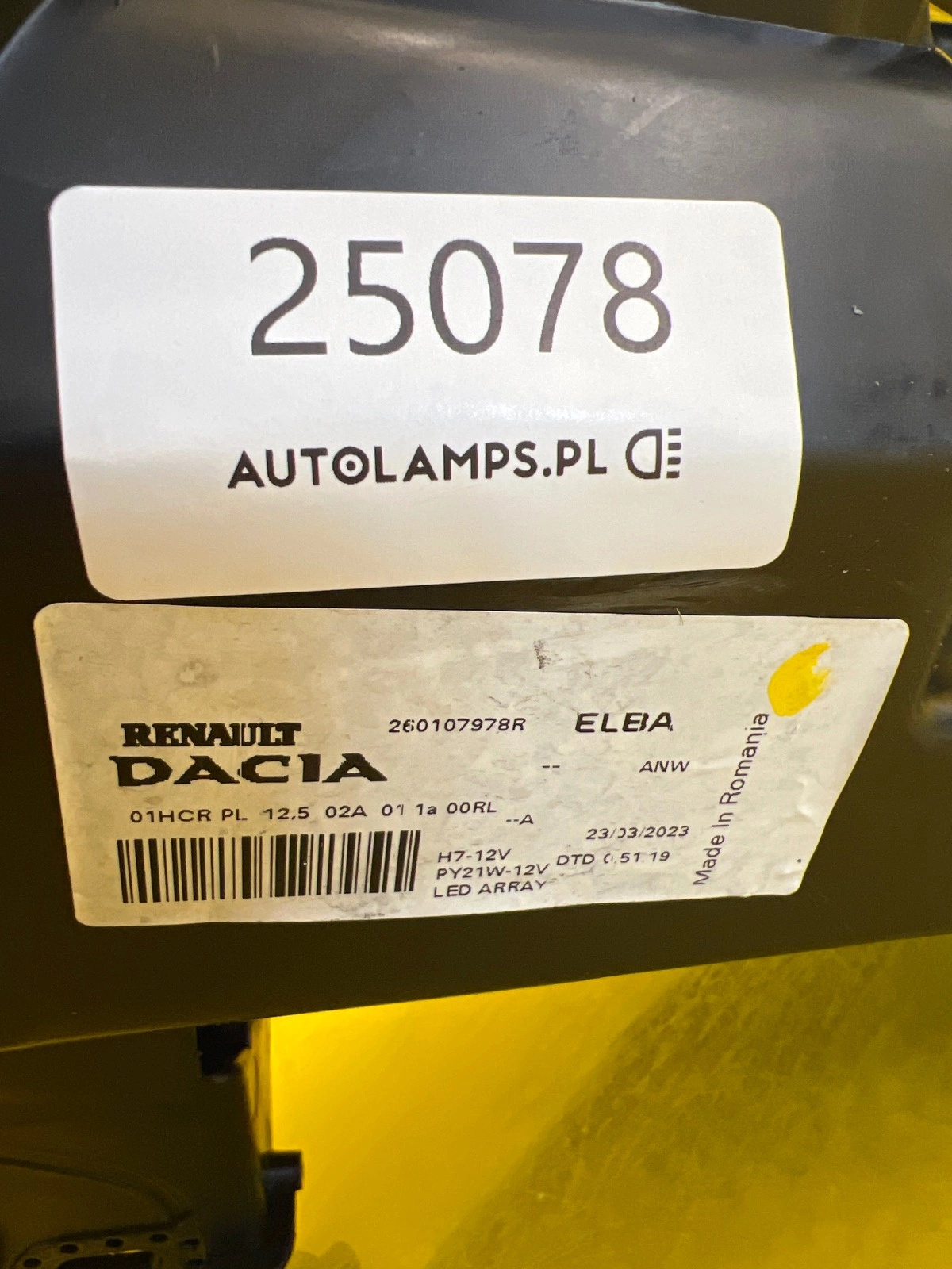 Reflektor Lampa Prawa Dacia Sandero III 20- Full Led 260107978R Autolamps 2 Reflektor Lampa Prawa Dacia Sandero III 20- Full Led 260107978R