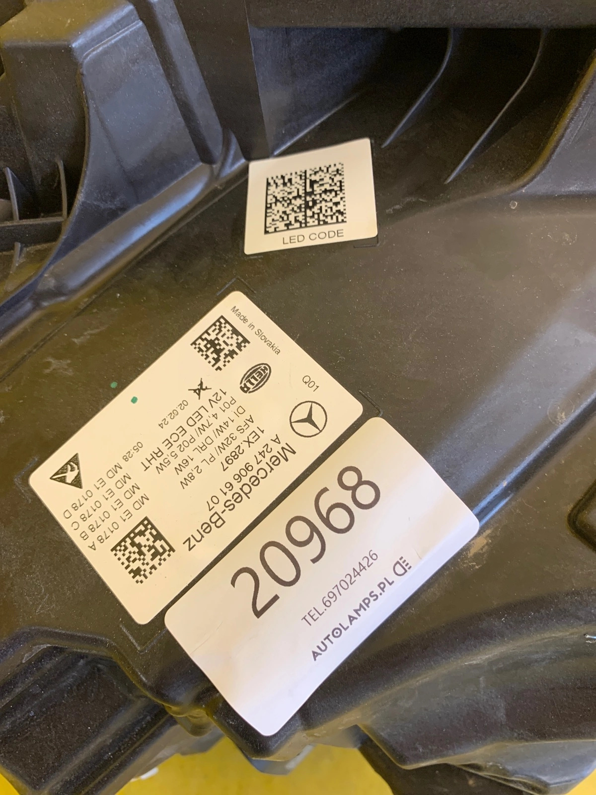 Reflektor Lampa Lewa Mercedes W247 Performance A2479066107 Autolamps 2 Reflektor Lampa Lewa Mercedes W247 Performance A2479066107