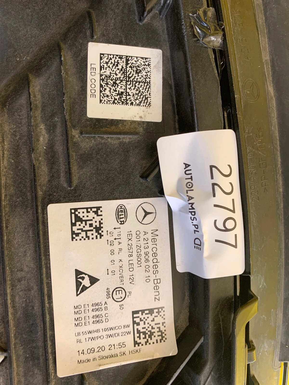 Reflektor Lampa Prawa Mercedes E-Klasa W213 Multibeam A2139060210 Autolamps 2 Reflektor Lampa Prawa Mercedes E-Klasa W213 Multibeam A2139060210