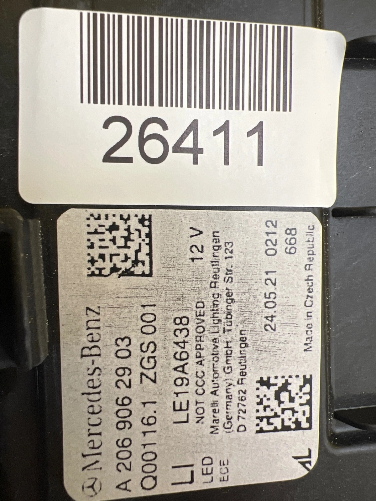 Reflektor Lampa Lewa Mercedes C-Klasa W206 Digital Light A2069062903 Autolamps 2 Reflektor Lampa Lewa Mercedes C-Klasa W206 Digital Light A2069062903