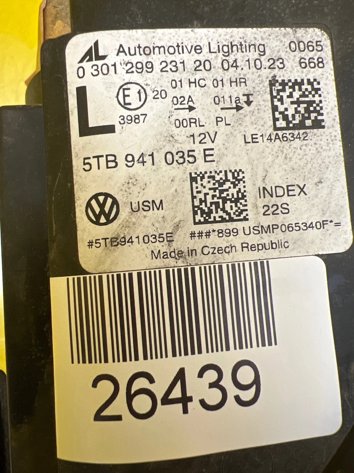 Reflektor Lampa Lewa VW Touran 5TB Full Led 5TB941035E Autolamps 2 Reflektor Lampa Lewa VW Touran 5TB Full Led 5TB941035E