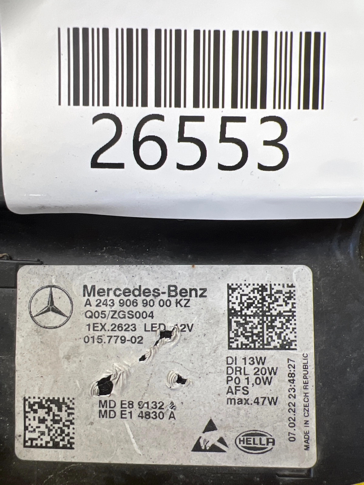 Reflektor Lampa Prawa Mercedes EQB EQA W243 Full Led A2439069000 Autolamps 2 Reflektor Lampa Prawa Mercedes EQB EQA W243 Full Led A2439069000