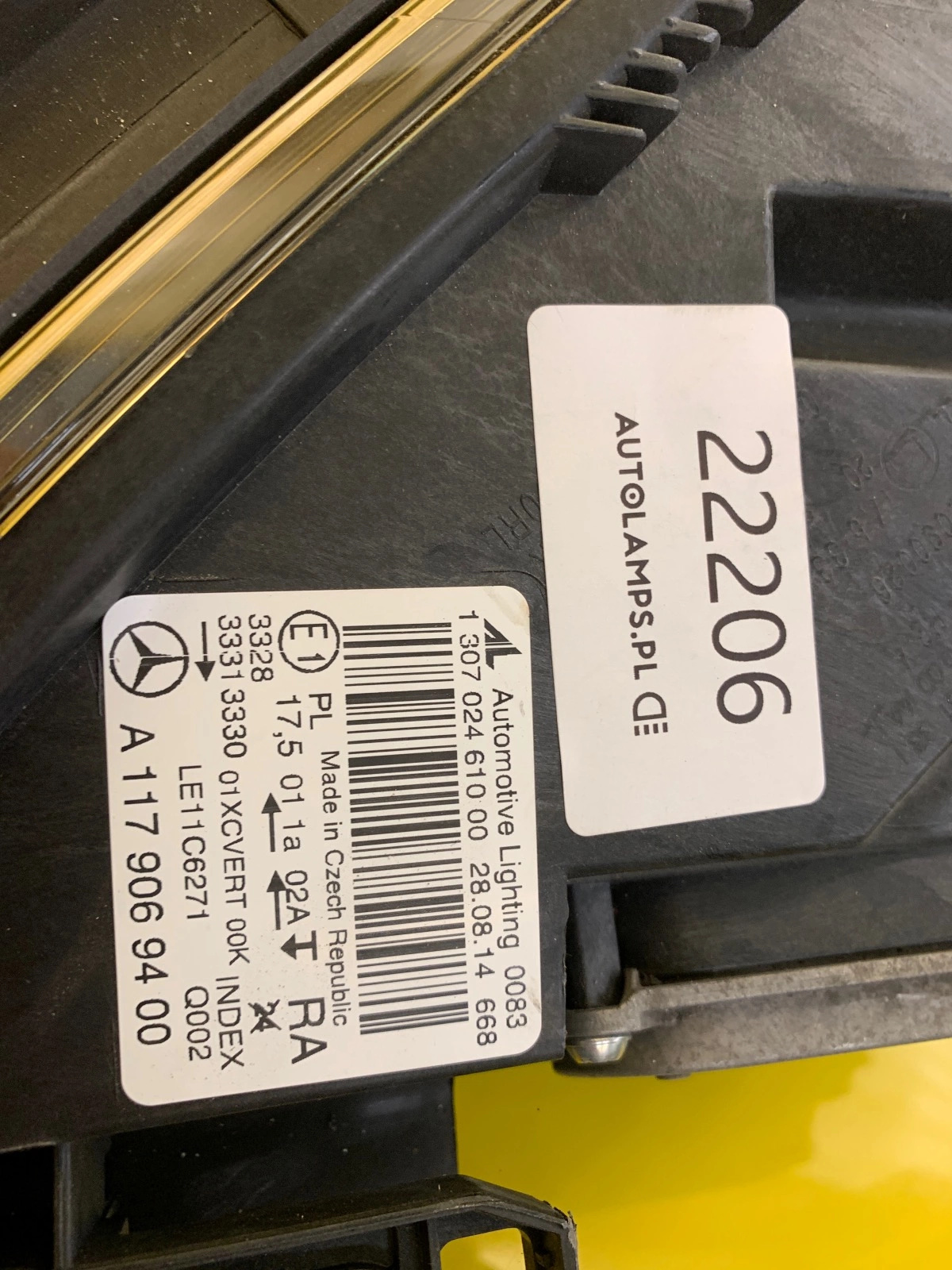 Reflektor Lampa Prawa Mercedes CLA W117 ILS A1179069400 Orange Autolamps 2 Reflektor Lampa Prawa Mercedes CLA W117 ILS A1179069400 Orange