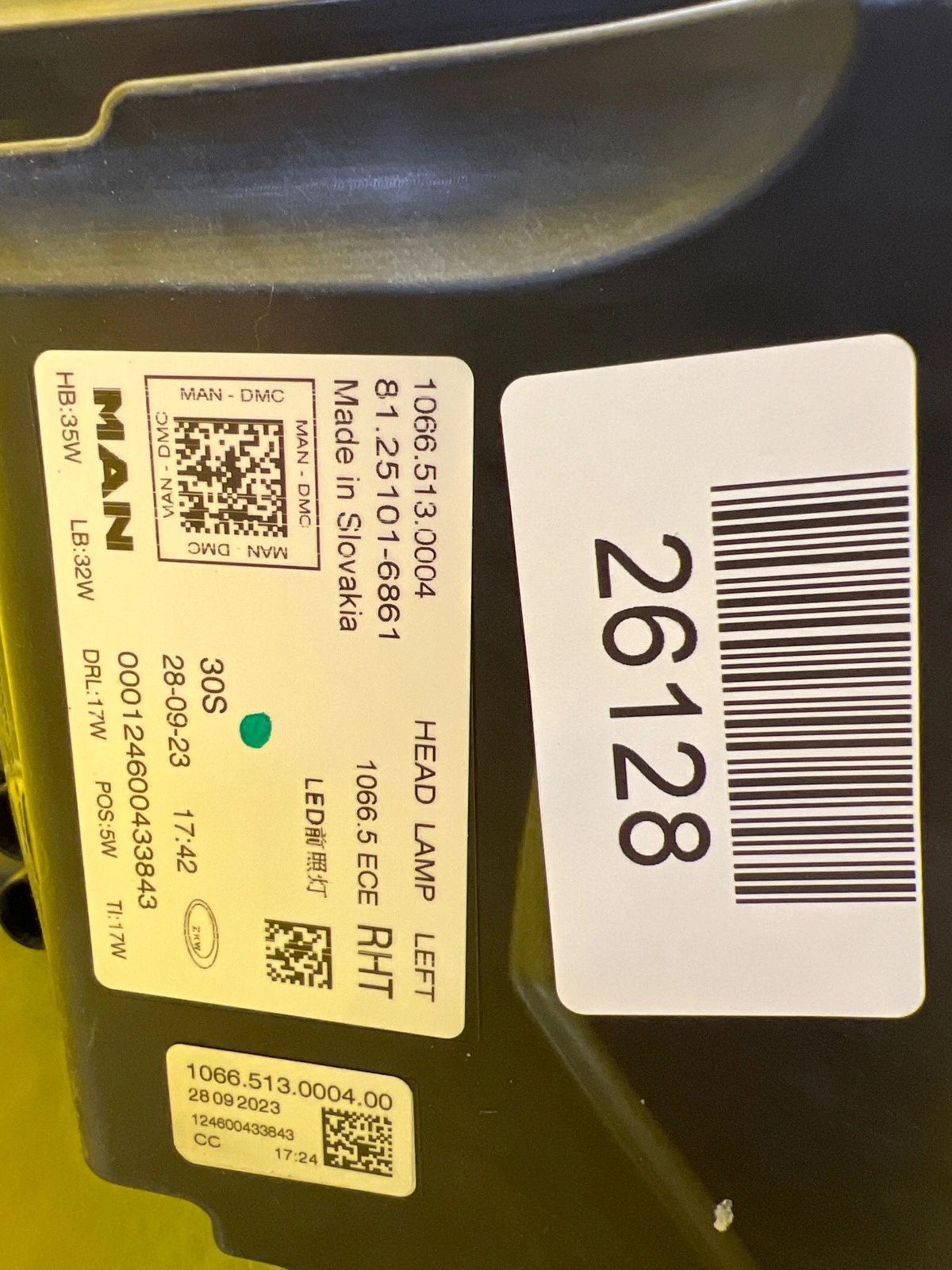 Reflektor Lampa Lewa Man TG3 TGX Full Led 10665130004 Autolamps 2 Reflektor Lampa Lewa Man TG3 TGX Full Led 10665130004