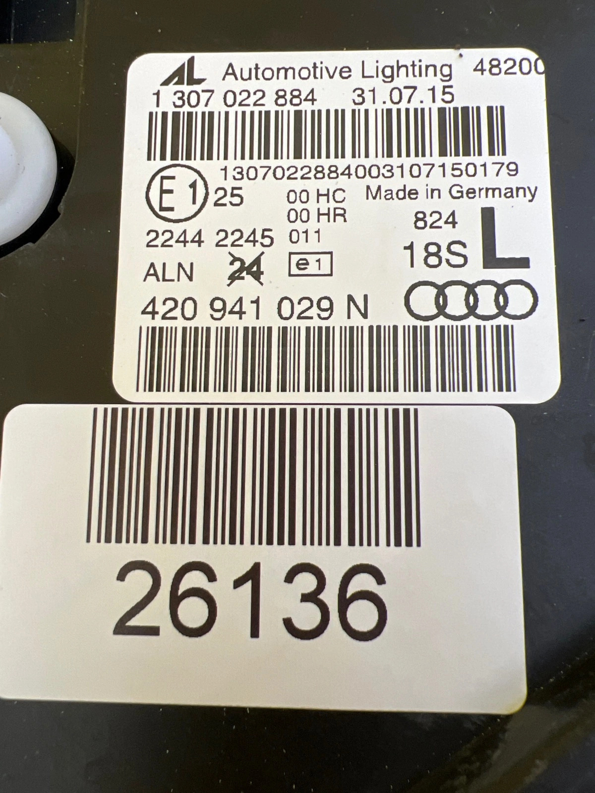 Reflektor Lampa Lewa Audi R8 420 Bi-Xenon+Led 07-12 420941029N Autolamps 2 Reflektor Lampa Lewa Audi R8 420 Bi-Xenon+Led 07-12 420941029N