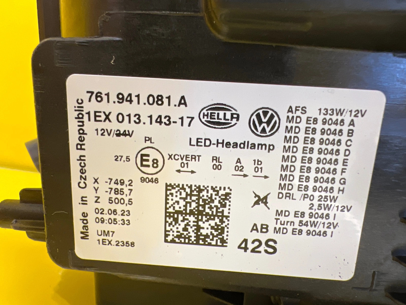 Reflektor Lampa Lewa VW Touareg III 3 19- Full Led 761941081A Autolamps 3 Reflektor Lampa Lewa VW Touareg III 3 19- Full Led 761941081A