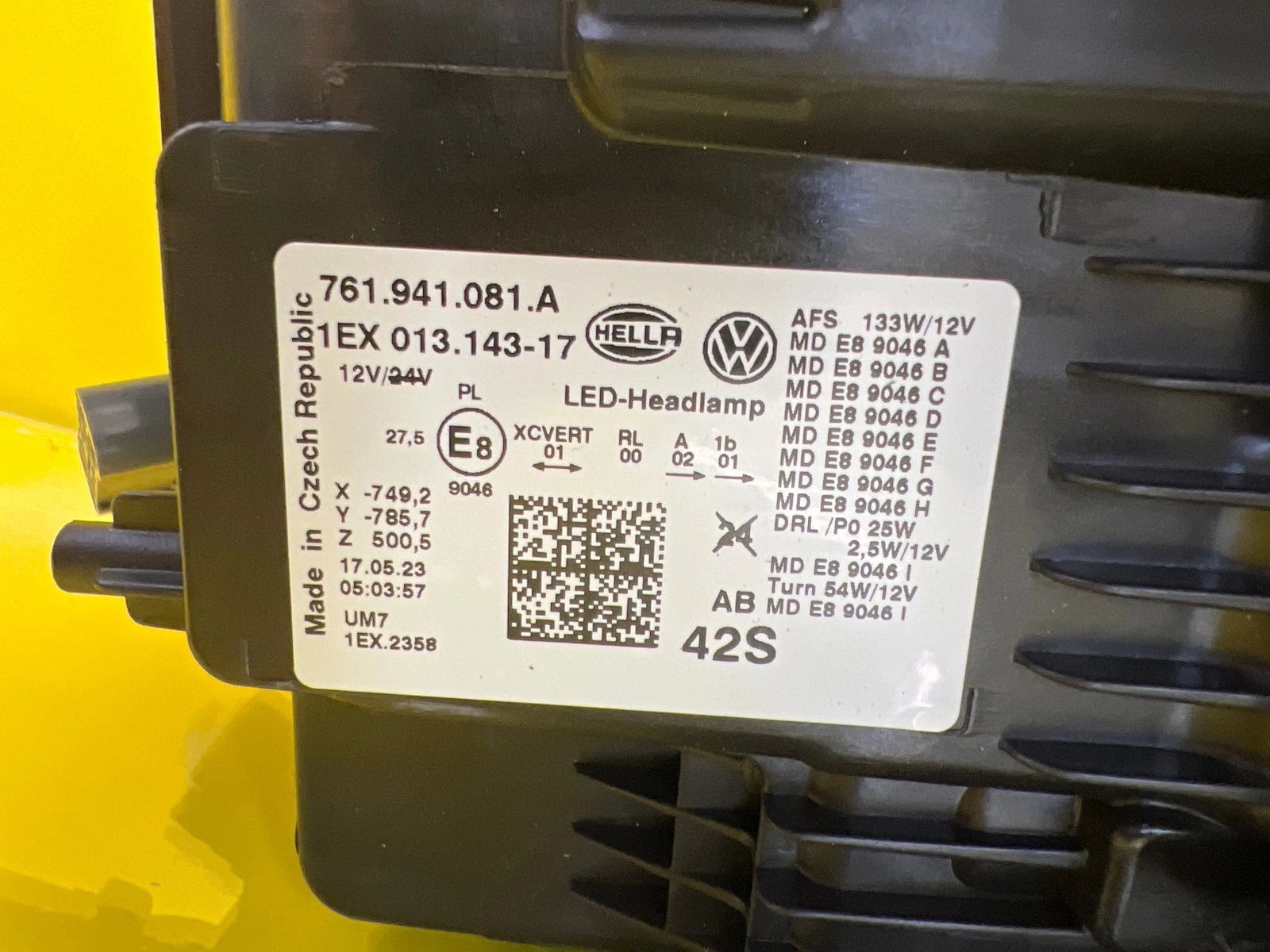 Reflektor Lampa Lewa VW Touareg III 3 19- Full led 761941081A Autolamps 4 Reflektor Lampa Lewa VW Touareg III 3 19- Full led 761941081A