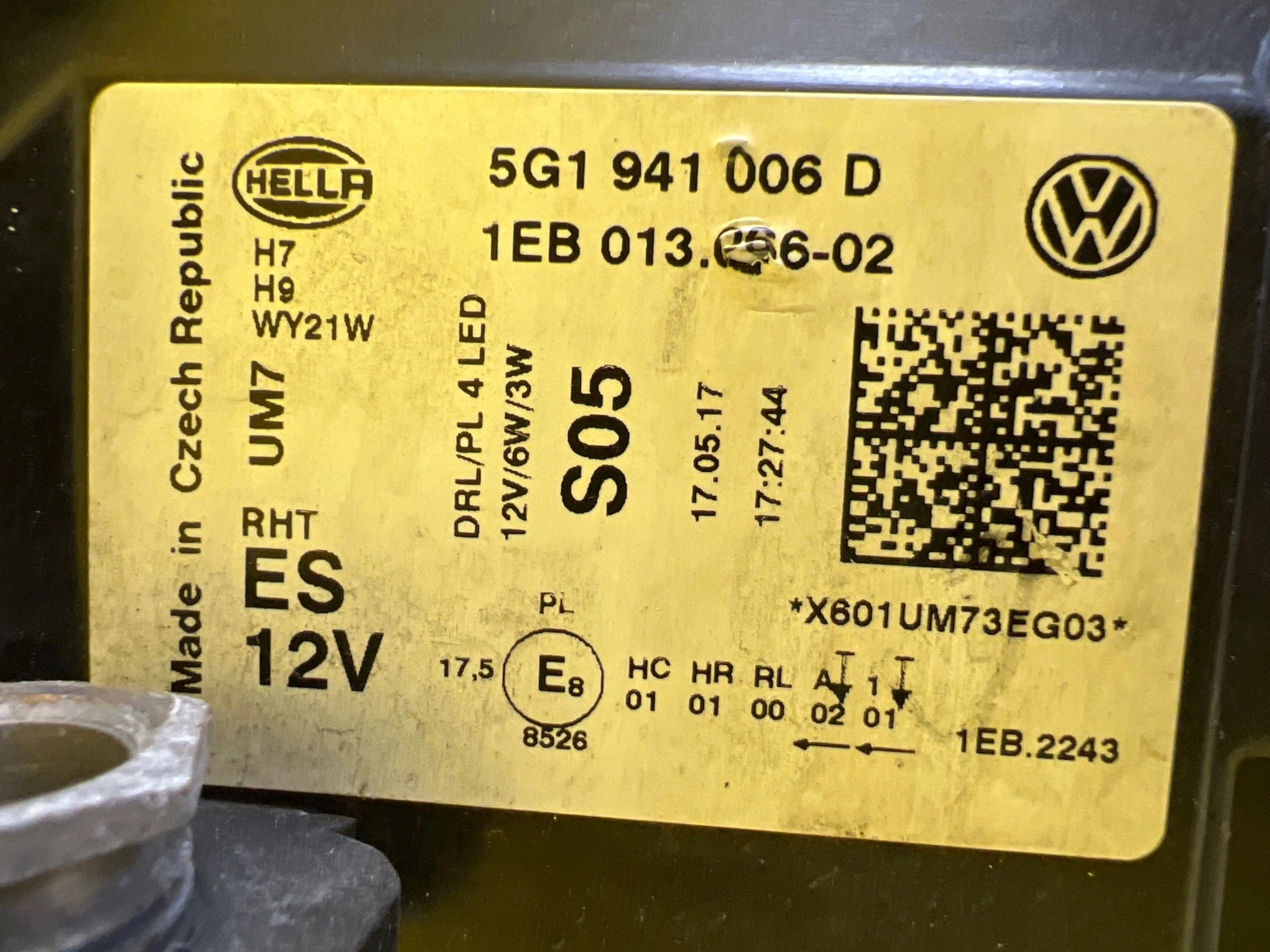 Reflektor Lampa Prawa VW Golf VII Lift 5G1941006D zwykła Autolamps 3 Reflektor Lampa Prawa VW Golf VII Lift 5G1941006D zwykła