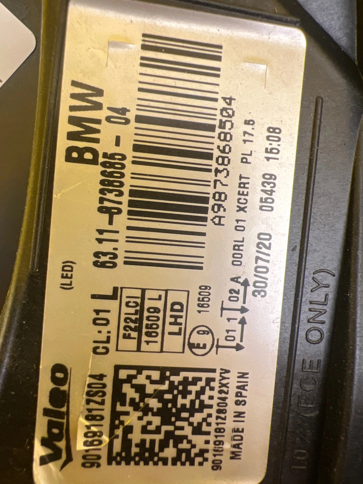 Reflektor Lampa Lewa BMW 2 F22 F23 Lift Adaptive Led 8738685-03 Autolamps 2 Reflektor Lampa Lewa BMW 2 F22 F23 Lift Adaptive Led 8738685-03