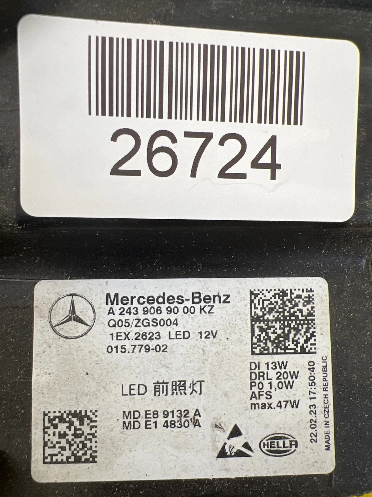 Reflektor Lampa Prawa Mercedes EQB EQA W243 Full Led A2439069000 Autolamps 2 Reflektor Lampa Prawa Mercedes EQB EQA W243 Full Led A2439069000