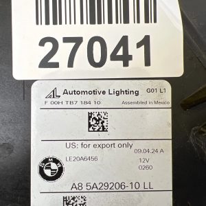 Reflektor Lampa Prawa BMW X3 G01 X4 G02 Lift Black 5A29206-10