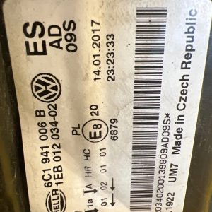 Reflektor Lampa Lewa VW Polo V Lift 6C1 15-18 6C1941006B