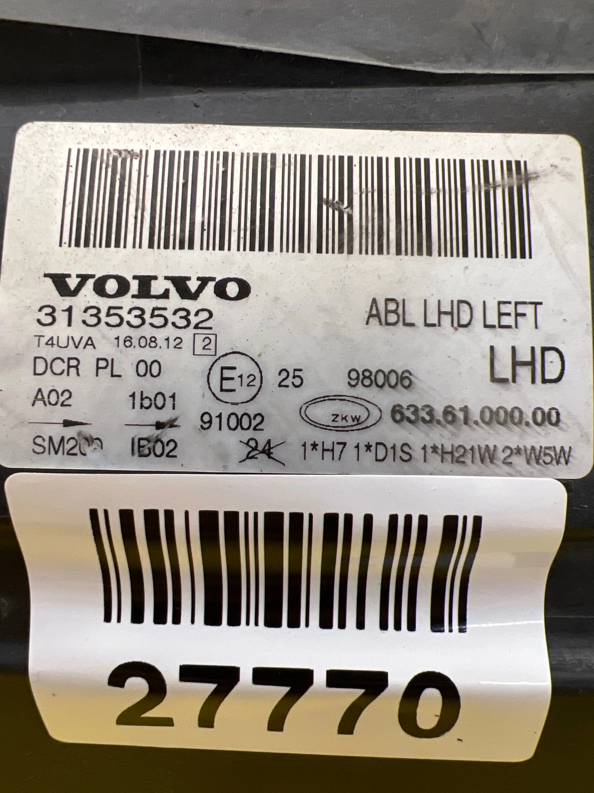 Reflektor Lampa Lewa Volvo V70 III S80 II Xenon Skrętna 31353532 Autolamps 2 Reflektor Lampa Lewa Volvo V70 III S80 II Xenon Skrętna 31353532