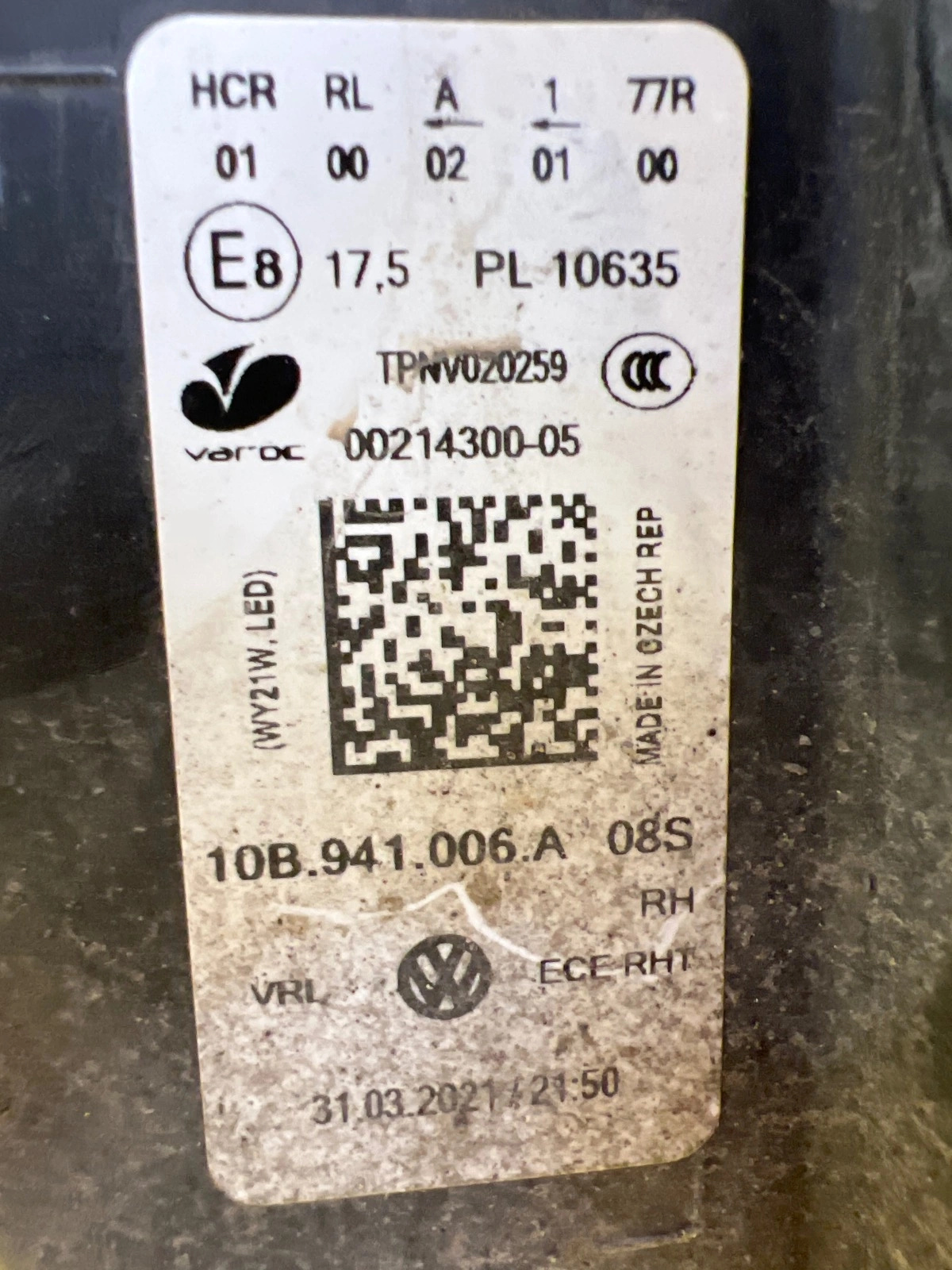 Reflektor Lampa Prawa VW ID3 ID.3 Full Led 10B941006A Autolamps 2 Reflektor Lampa Prawa VW ID3 ID.3 Full Led 10B941006A