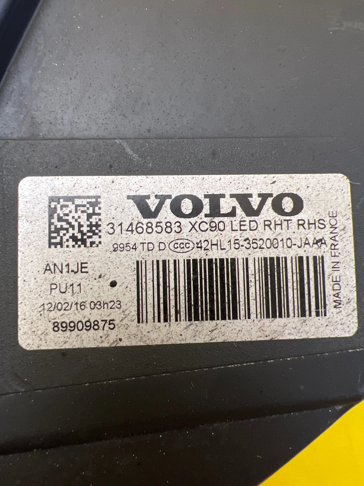 Reflektor Lampa Prawa Volvo XC90 II Full Led 2015-2020 31468582 Autolamps 3 Reflektor Lampa Prawa Volvo XC90 II Full Led 2015-2020 31468582
