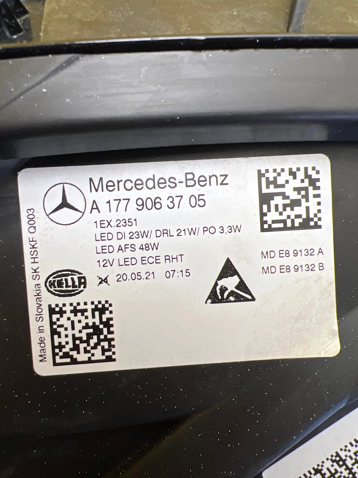 Reflektor Lampa Lewa Mercedes A-Klasa W177 Full Led Multibeam 18-23 A1779063705 Autolamps 2 Reflektor Lampa Lewa Mercedes A-Klasa W177 Full Led Multibeam 18-23 A1779063705