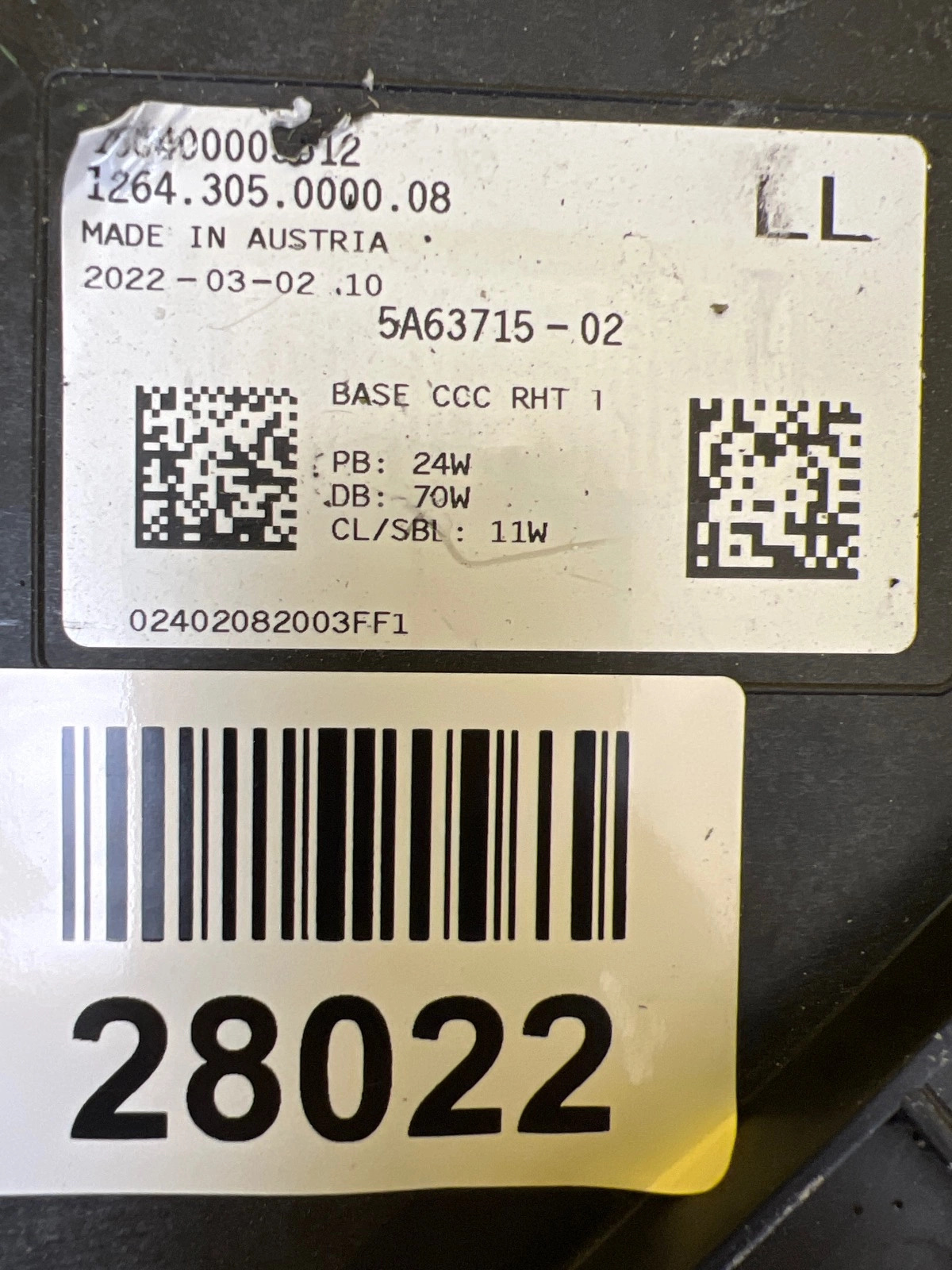 Reflektor Lampa Lewa BMW 7 G70 Full Led BASE 5A63715-02 Autolamps 2 Reflektor Lampa Lewa BMW 7 G70 Full Led BASE 5A63715-02