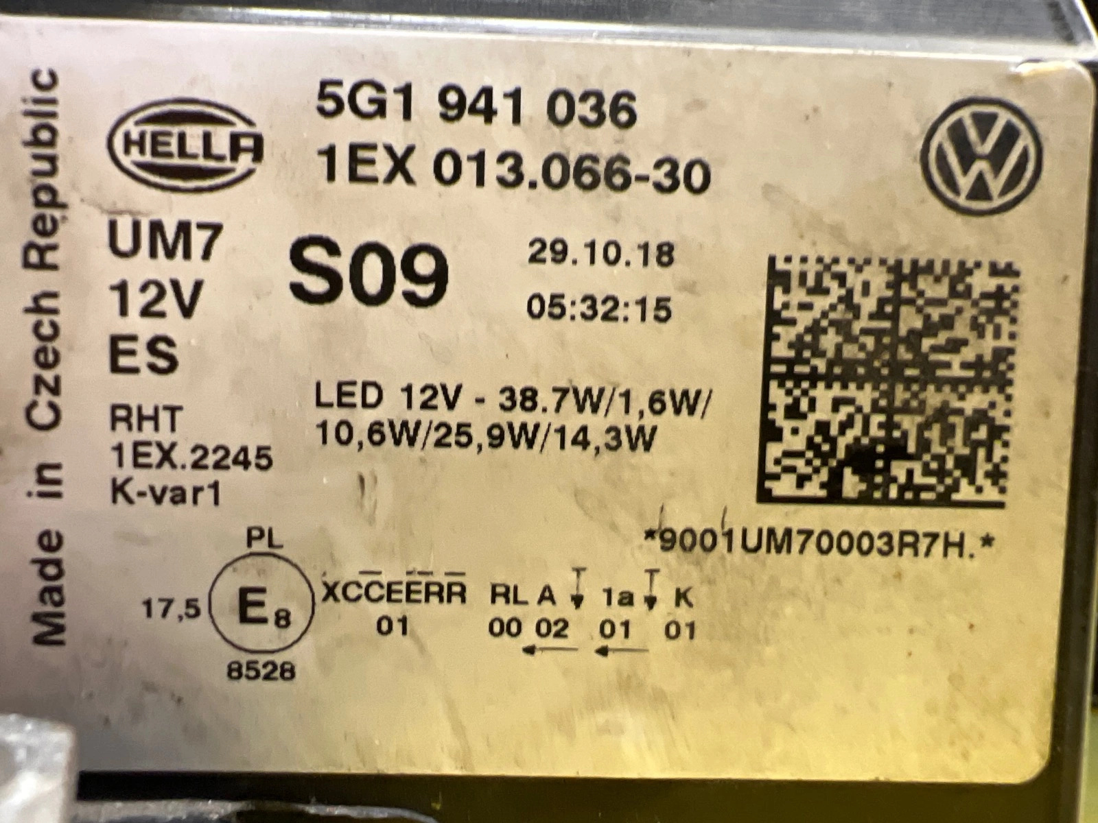 Reflektor Lampa Prawa VW Golf VII Lift Full Led 5G1941036 Autolamps 3 Reflektor Lampa Prawa VW Golf VII Lift Full Led 5G1941036