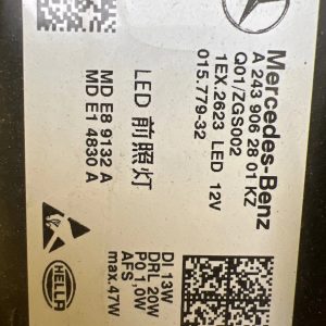 Reflektor Lampa Prawa Mercedes EQB EQA W243 Full Led A2439062801